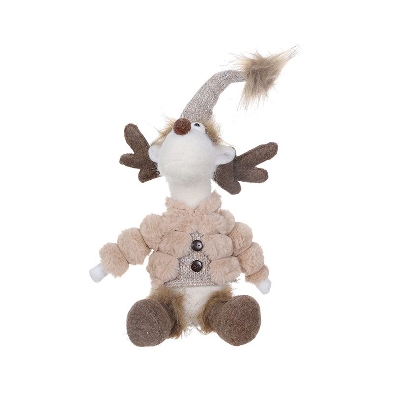 Fabric Christmas Reindeer Doll Ornament