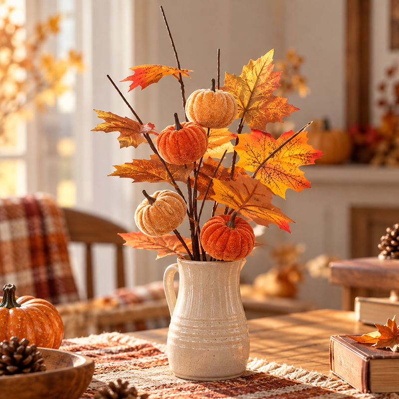 Harvest Festival Faux Pumpkin Decorations