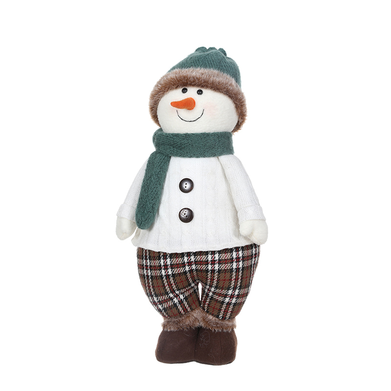 Fabric Christmas Snowman Doll Decoration